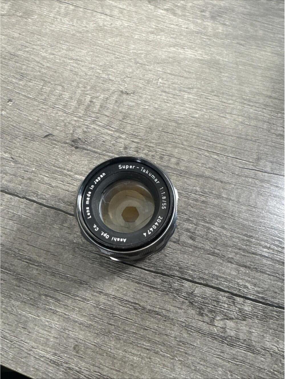 Asahi Pentax Super-Takumar 55mm f1.8 M42 Thread Mount Lens Tested Clean